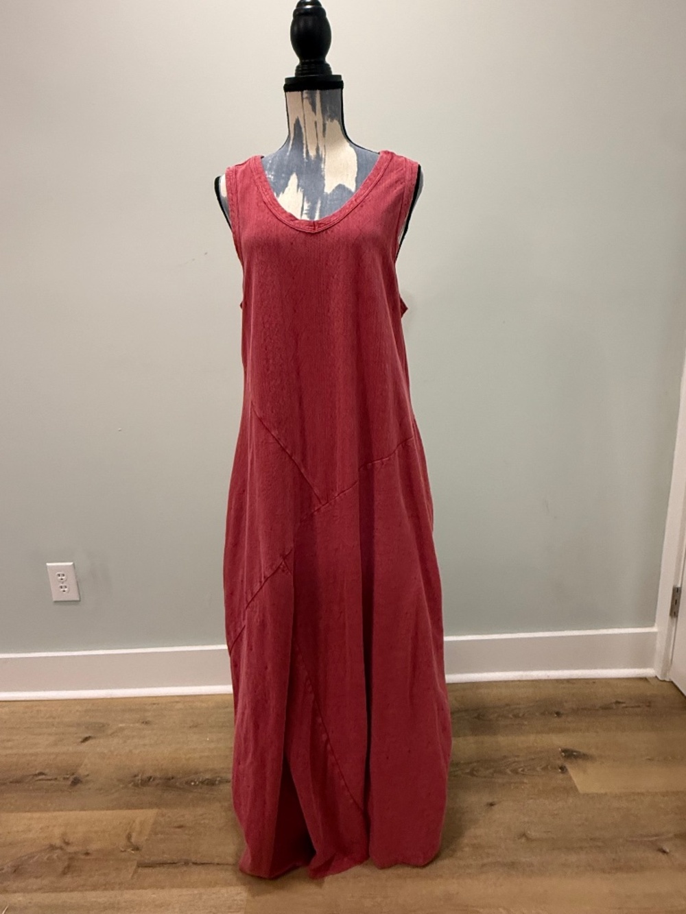 Soft Surroundings Bailey Cotton Maxi Dress Size Large in Pink - Picture 4 of 10